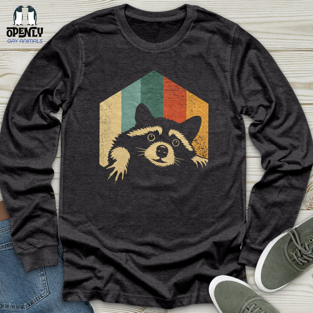 Retro Raccoon Unisex Long Sleeve Tee