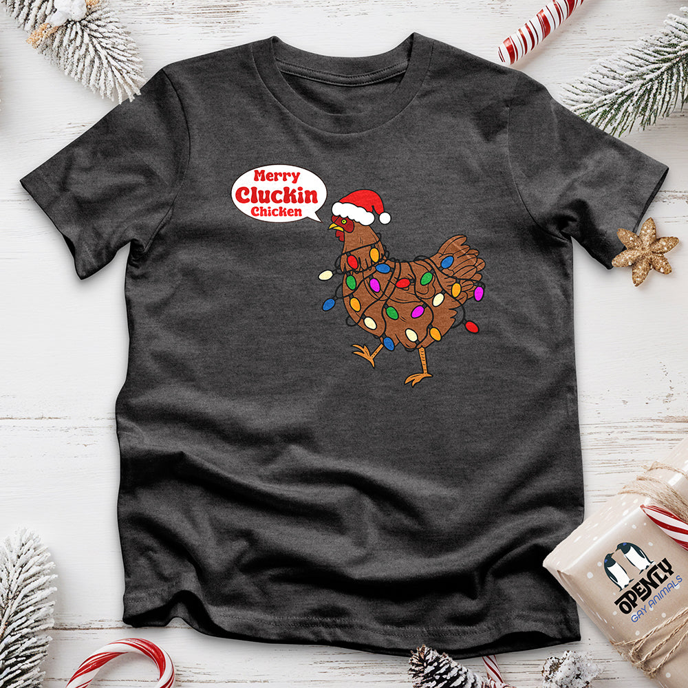 Merry Cluckin Chicken Unisex t-shirt