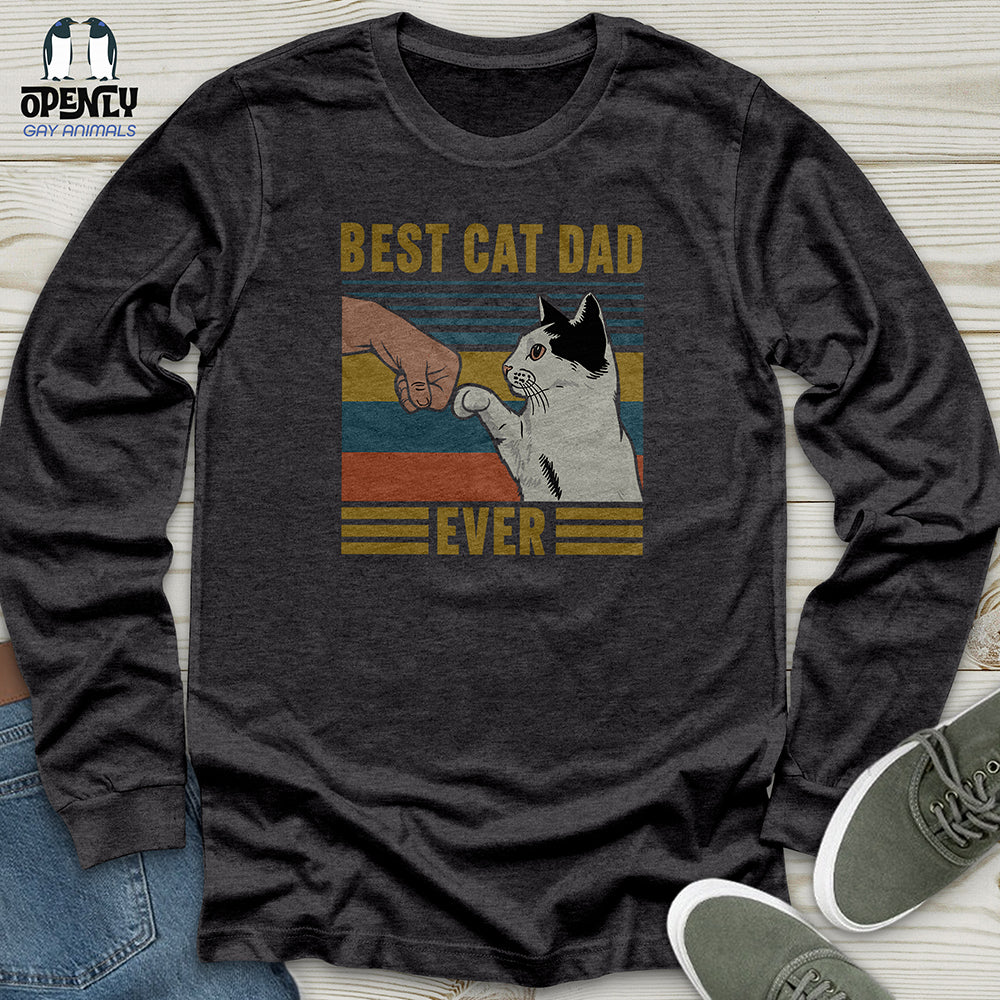 Best Cat Dad Ever Unisex Long Sleeve Tee