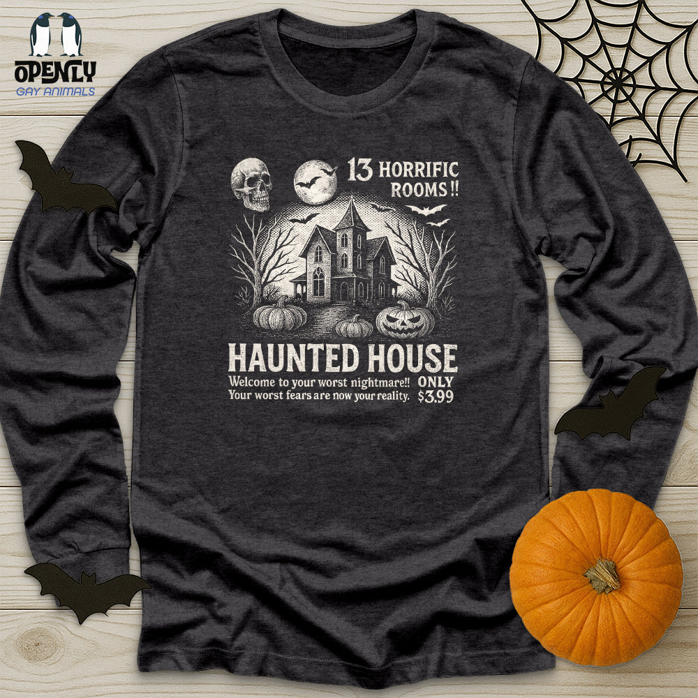 Haunted House 13 Horrific Rooms Unisex Long Sleeve Tee