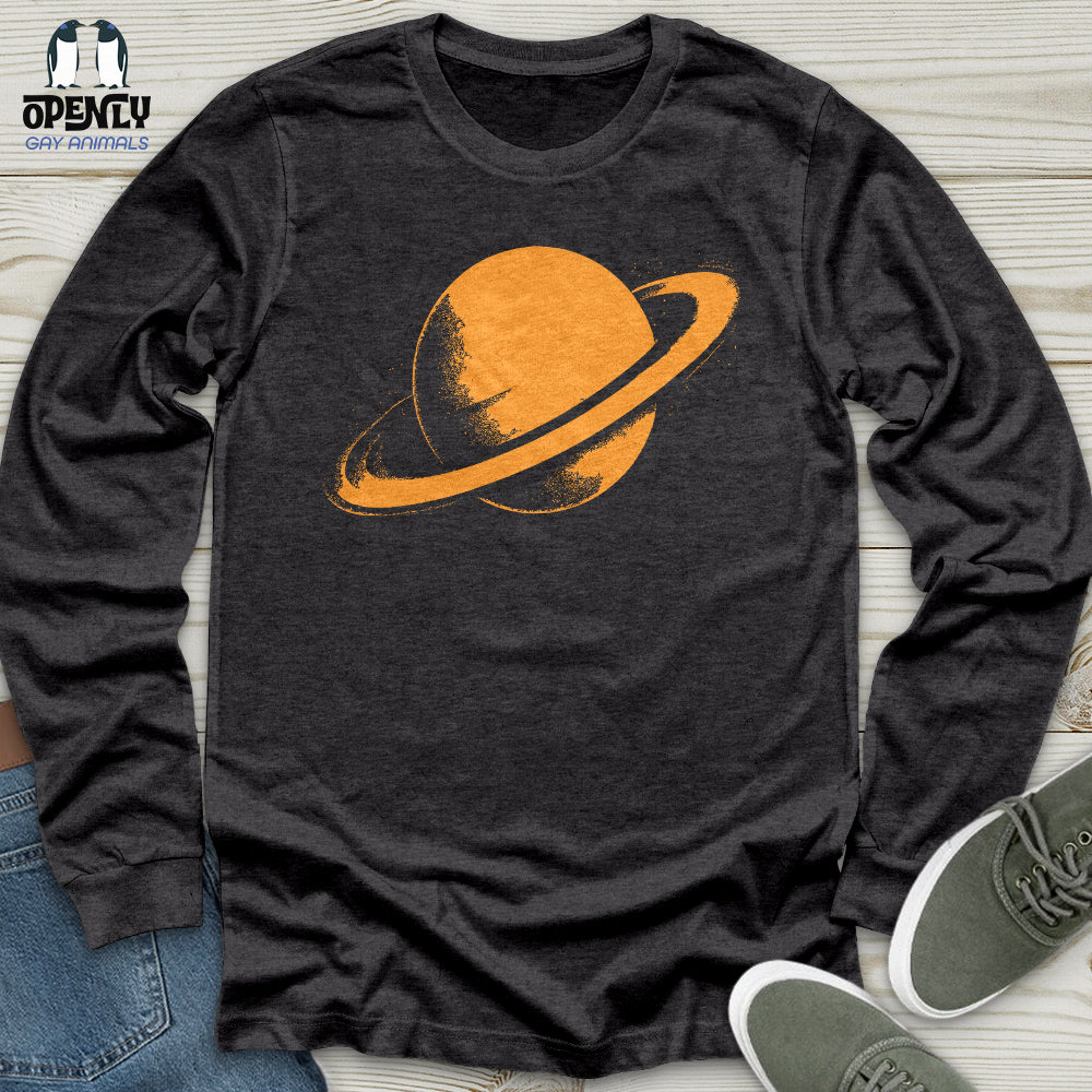 Saturn Planet With Rings Unisex Long Sleeve Tee