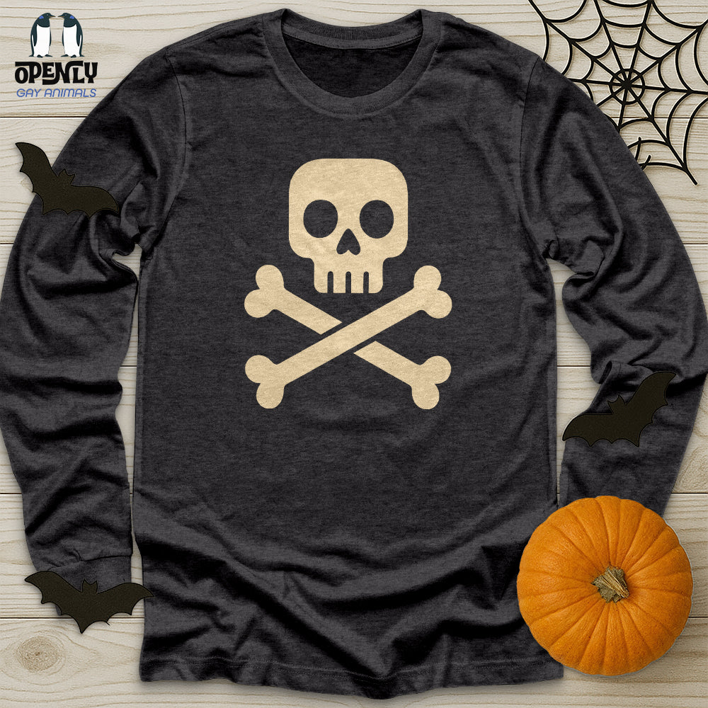 Rock Skull and Bones Unisex Long Sleeve Tee