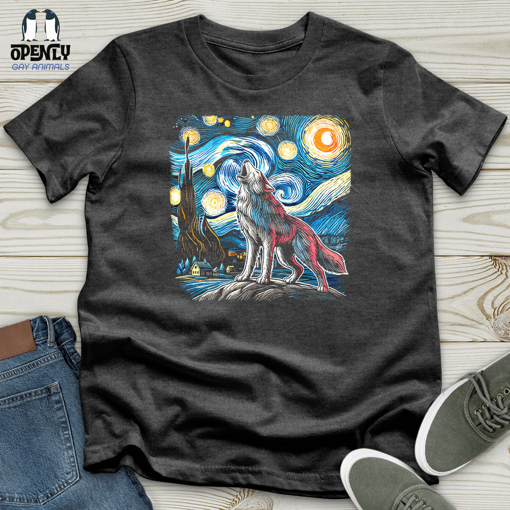 Wolf Starry Night Softstyle Tee