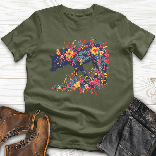 Floral Wolf Silhouette-01 Softstyle Tee