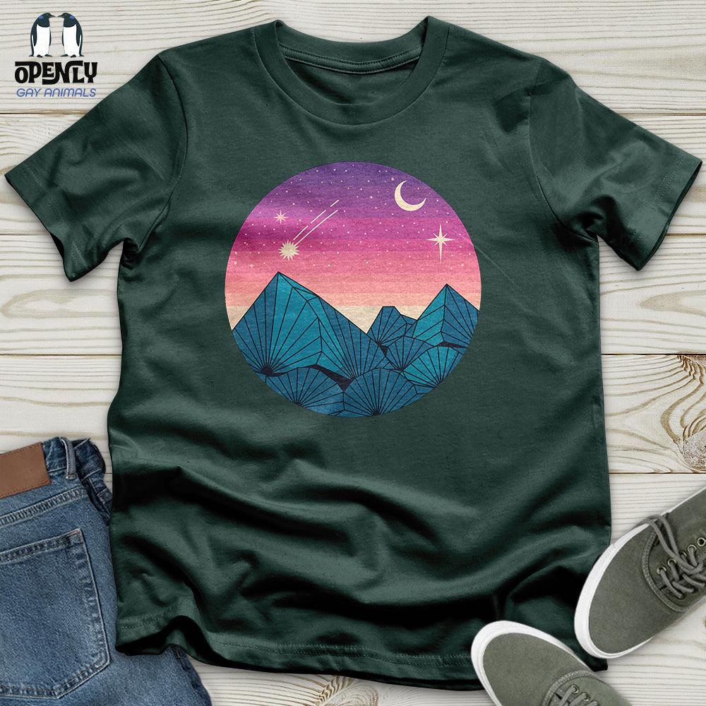 Geometric Mountain Landscape Unisex T-Shirt