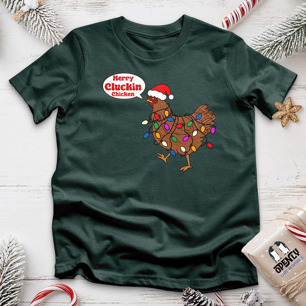 Merry Cluckin Chicken Unisex t-shirt