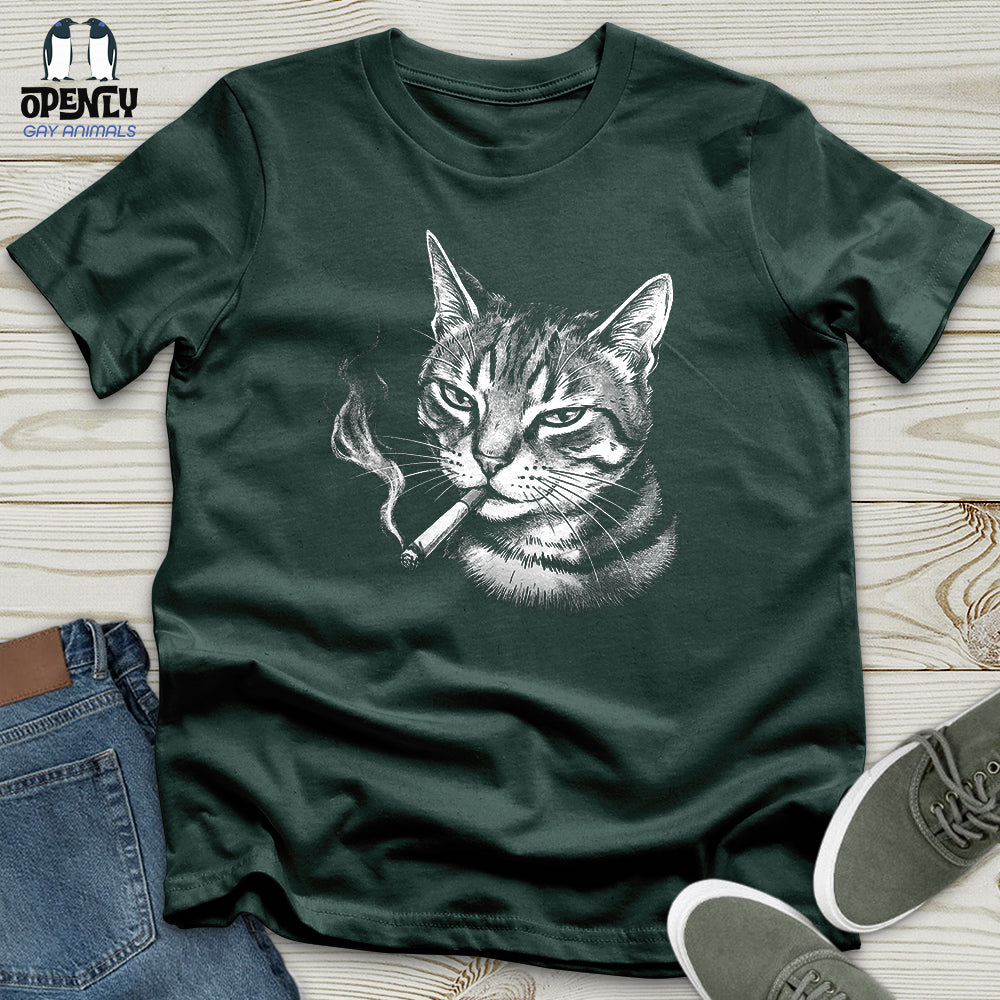 Smoking Cat Unisex T-Shirt