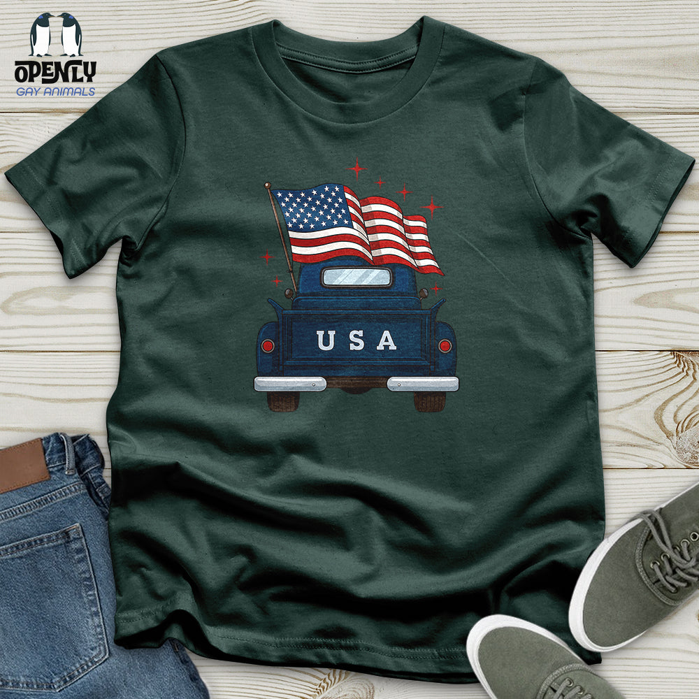 Happy Memorial Day Farm Truck Unisex T-Shirt