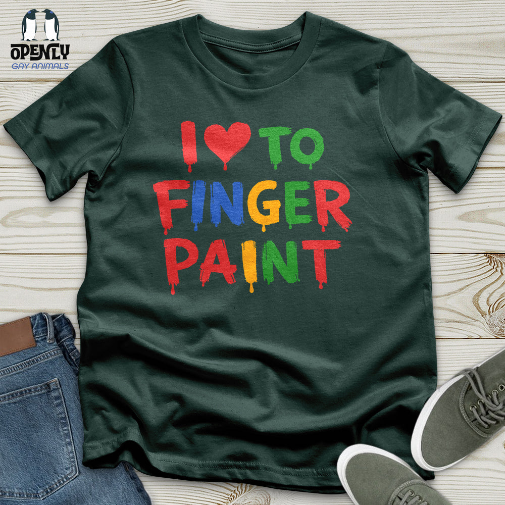 I Love to Finger Paint Male Couple T-Shirt