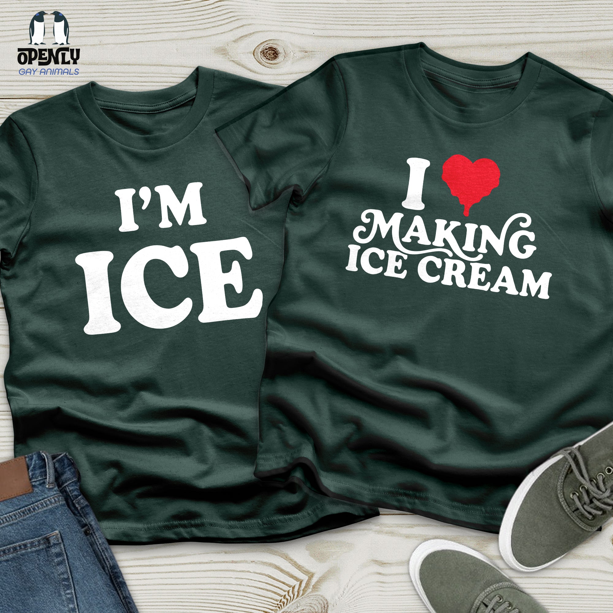 ICE Cream Couple T-Shirt Set