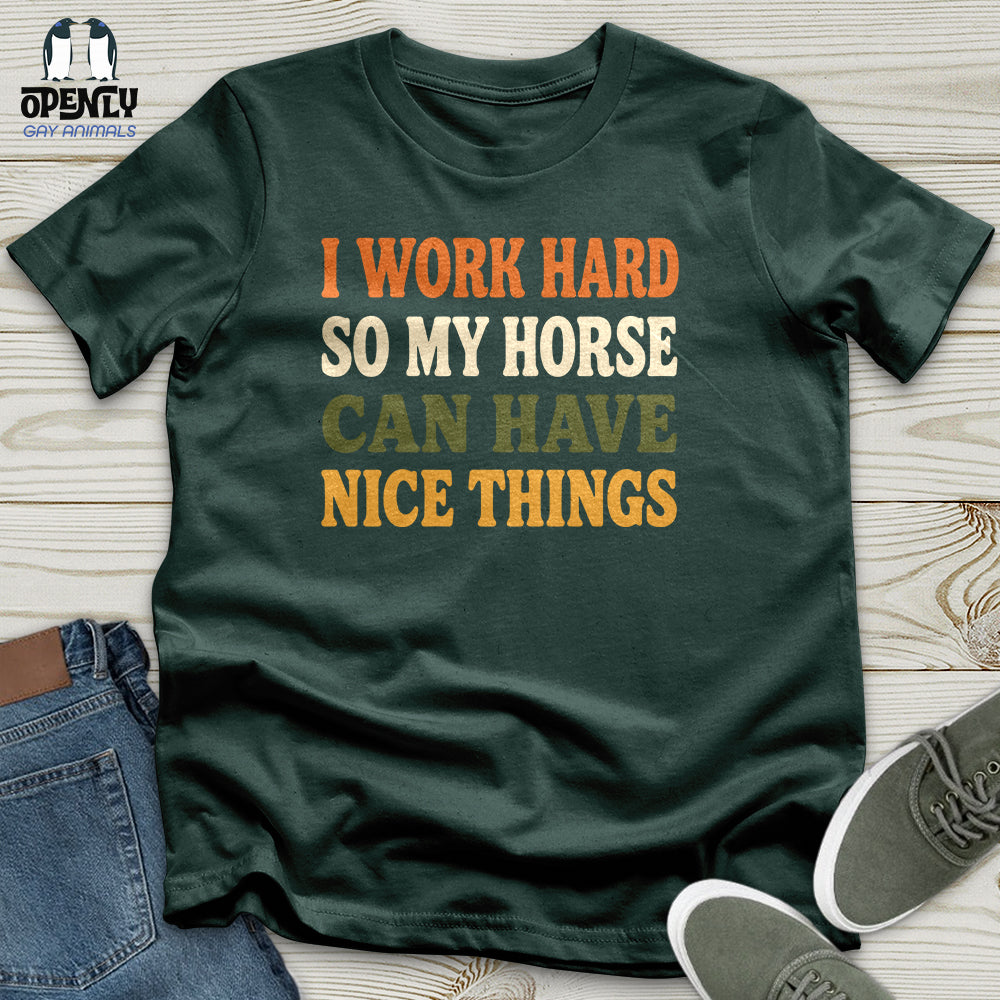 Work Hard Horse Layout Unisex T-Shirt