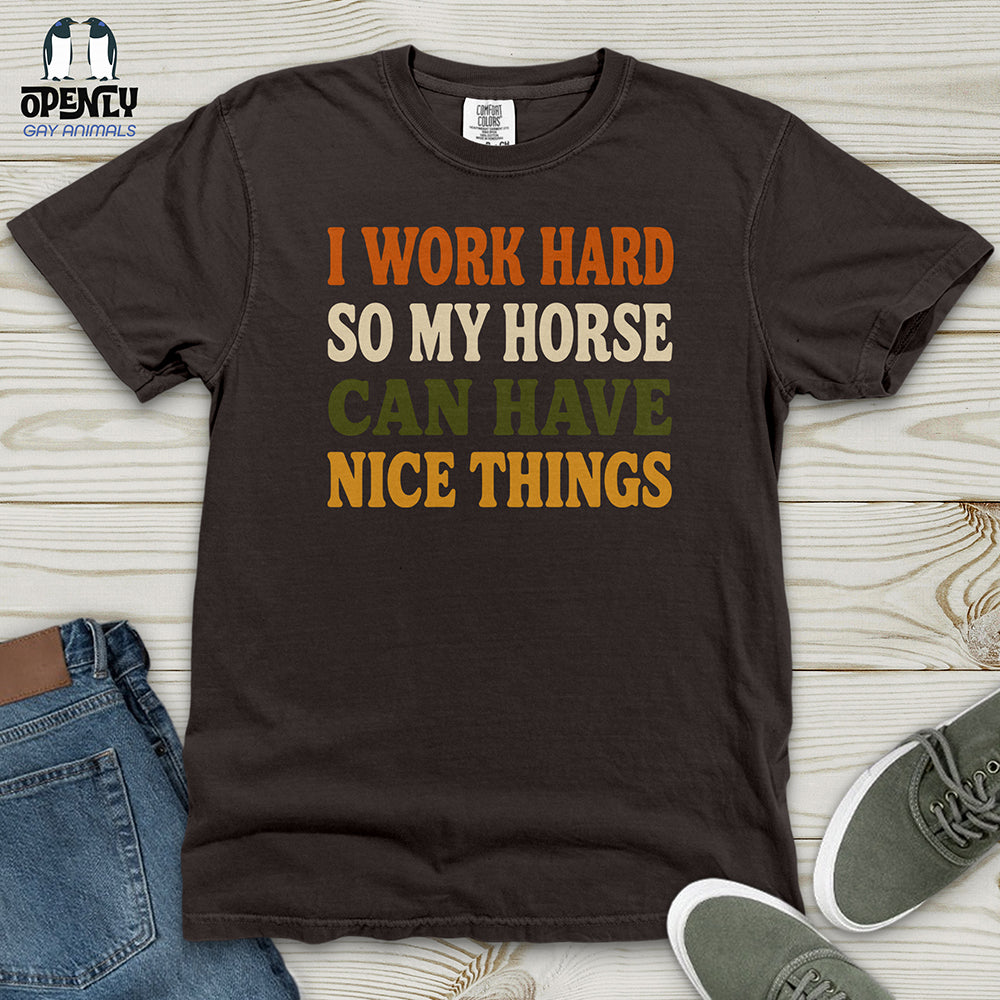 Work Hard Horse Layout Heavy Cotton Comfort Colors Tee