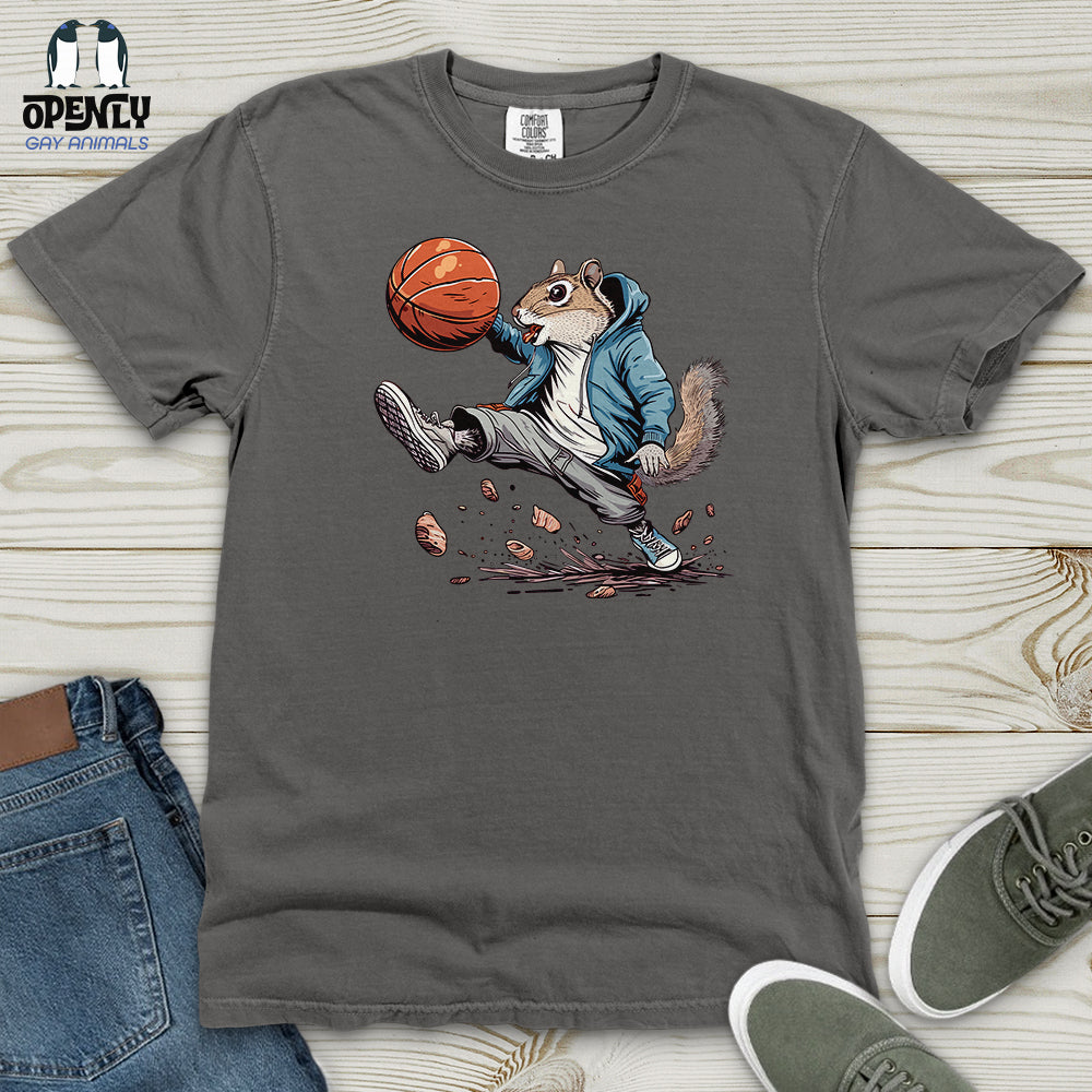 Squirrel Basketball Hustle Heavy Cotton Comfort Colors Tee