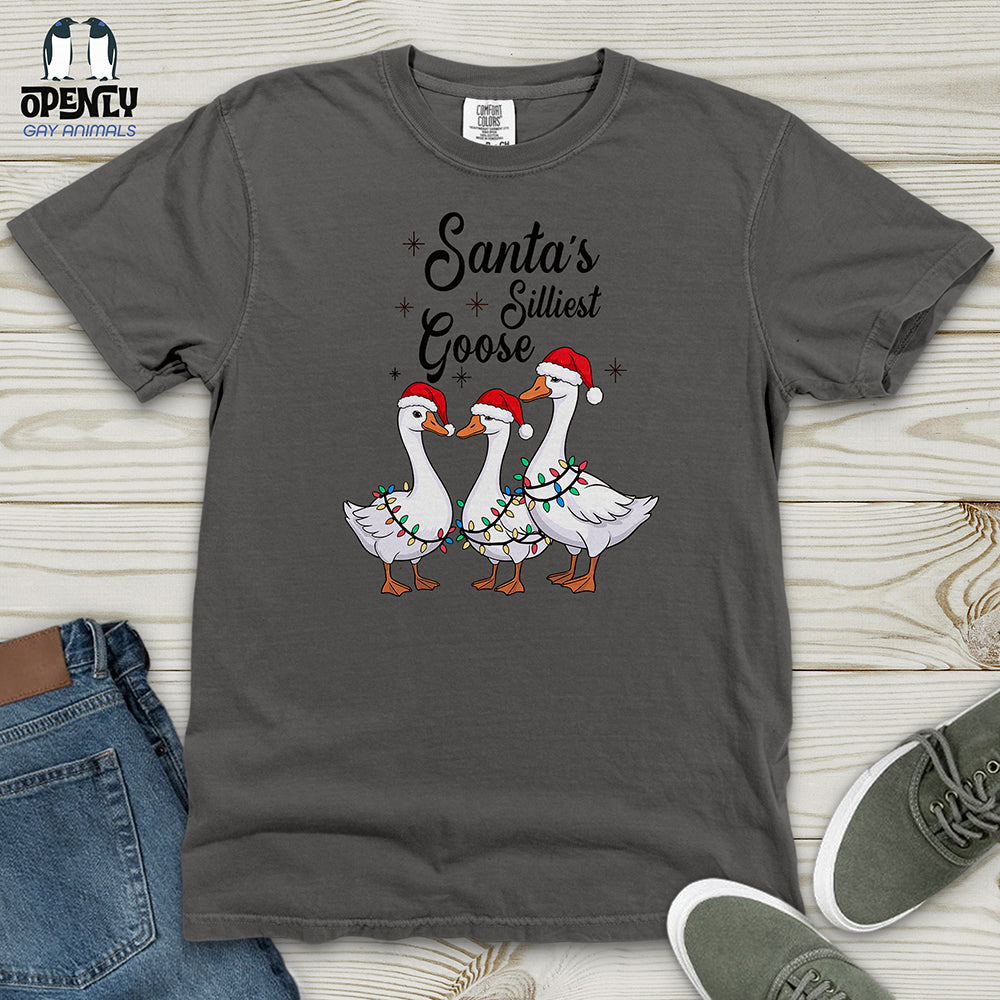 Santa's Silliest Goose Heavy Cotton Comfort Colors Tee