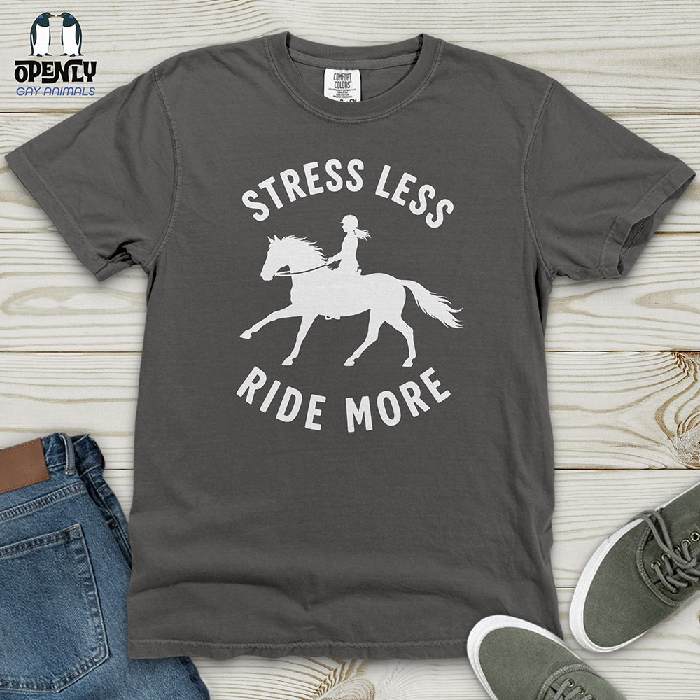 Stress Less Ride More Heavy Cotton Comfort Colors Tee
