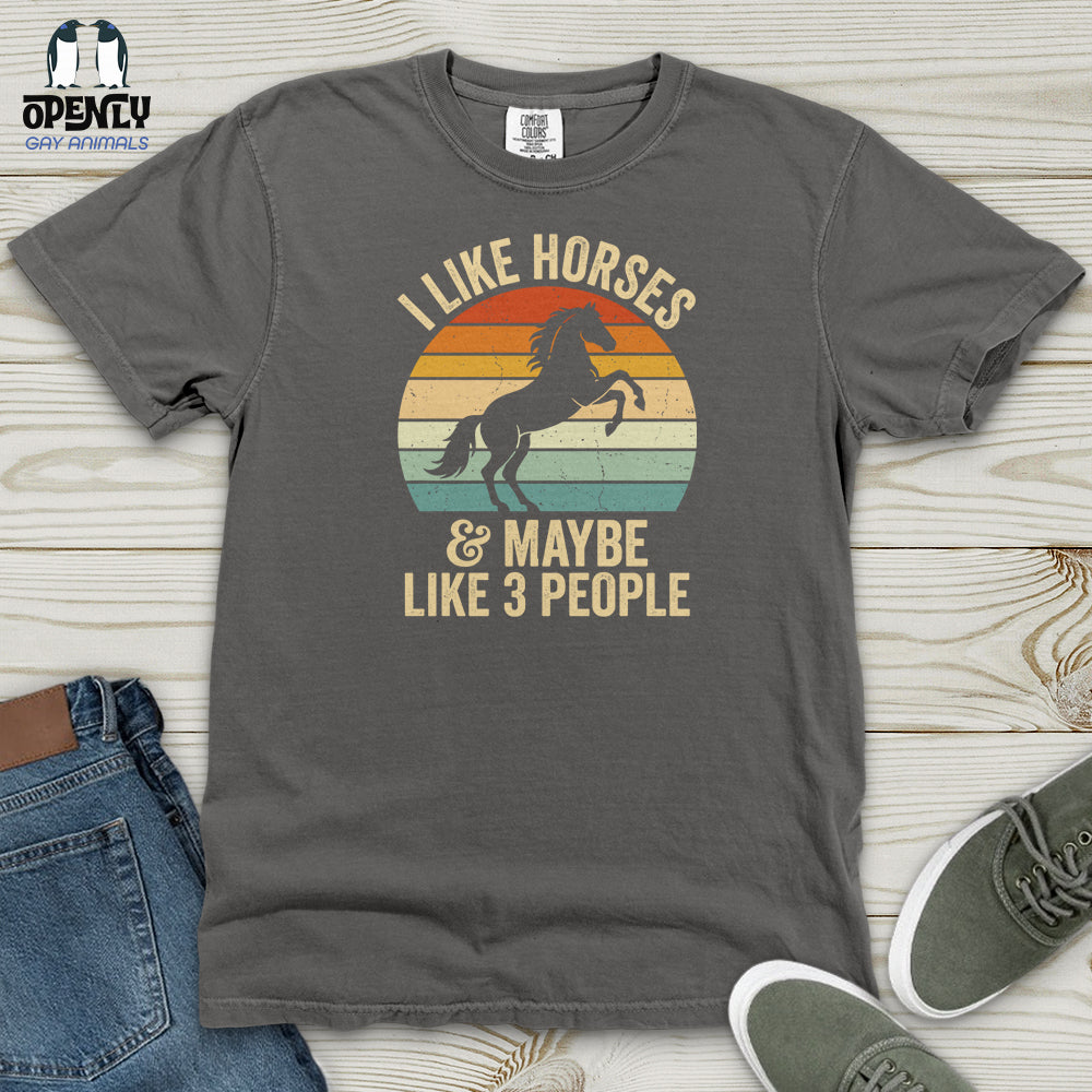 I Like Horses Heavy Cotton Comfort Colors Tee