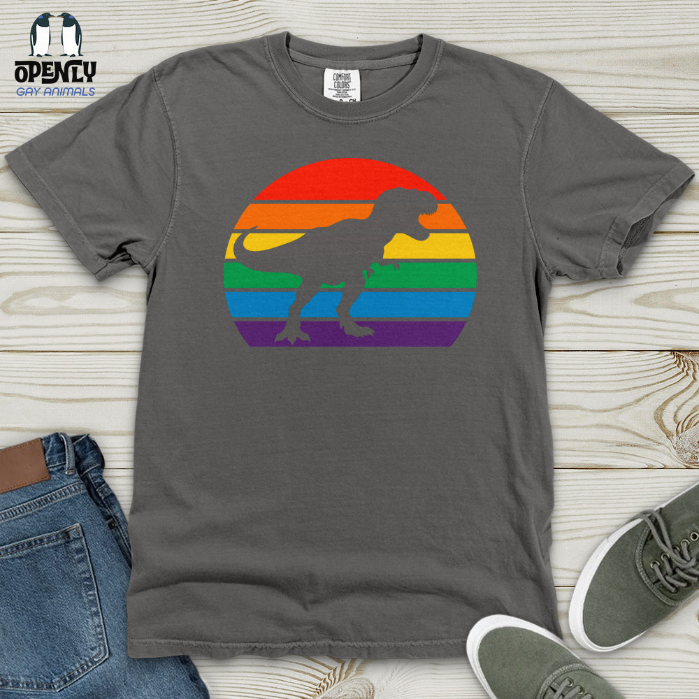 Rainbow Dinosaur T-Rex Heavy Cotton Comfort Colors Tee