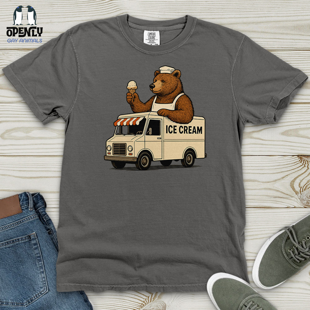 Bear Ice Cream Truck Heavy Cotton Comfort Colors Tee