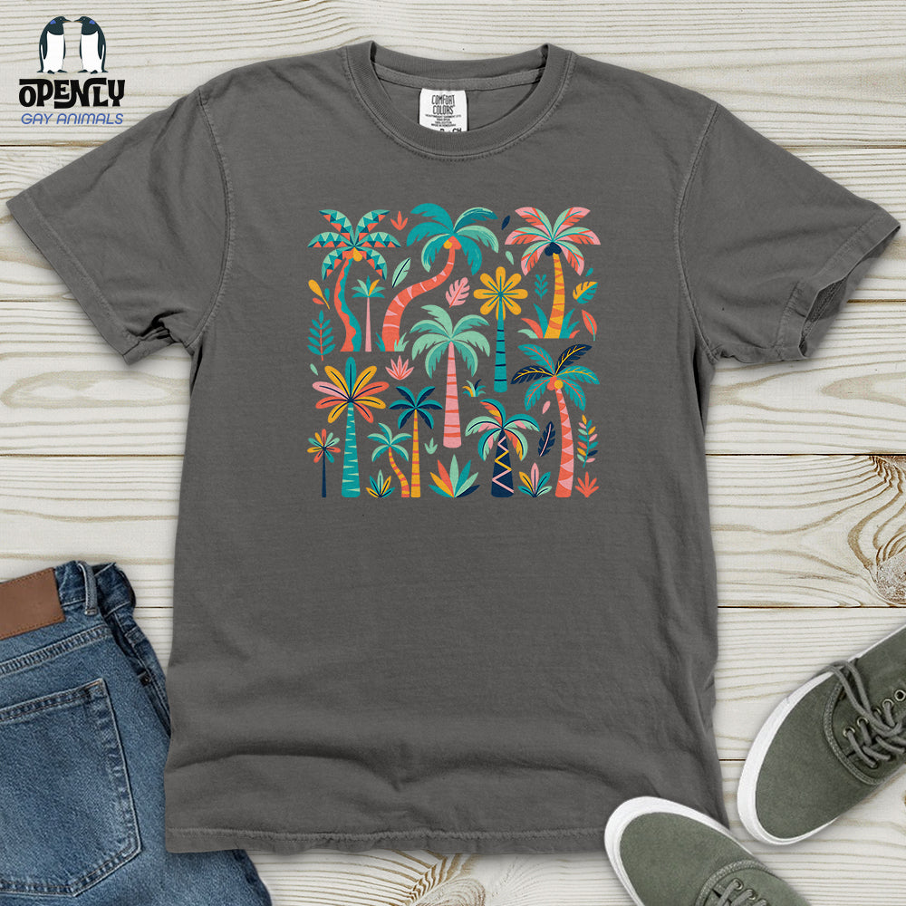 Colorful Palm Trees Heavy Cotton Comfort Colors Tee