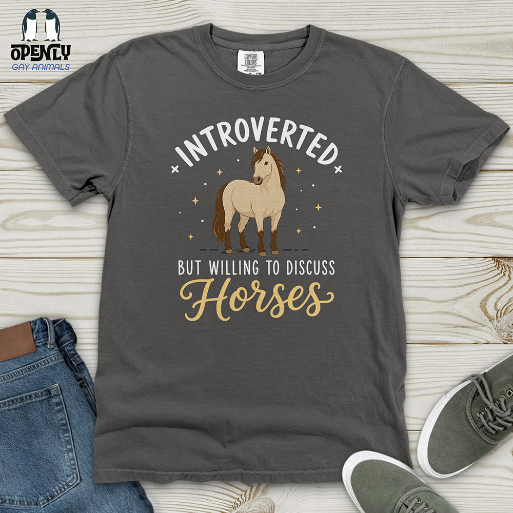 Introverted Horse Badge Heavy Cotton Comfort Colors Tee