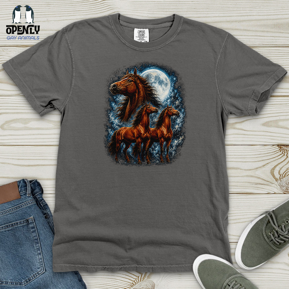 Horses Howling at the Moon Heavy Cotton Comfort Colors Tee
