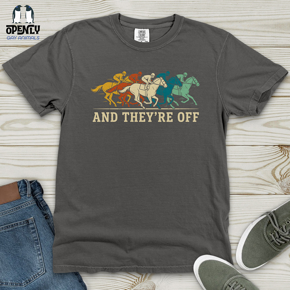 And They're Off Heavy Cotton Comfort Colors Tee