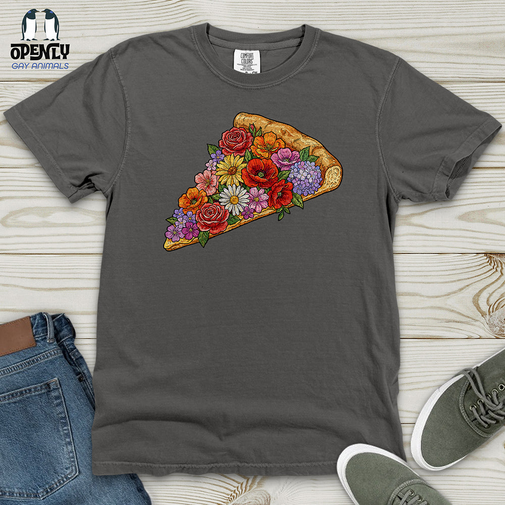 Flowers Pizza Heavy Cotton Comfort Colors Tee