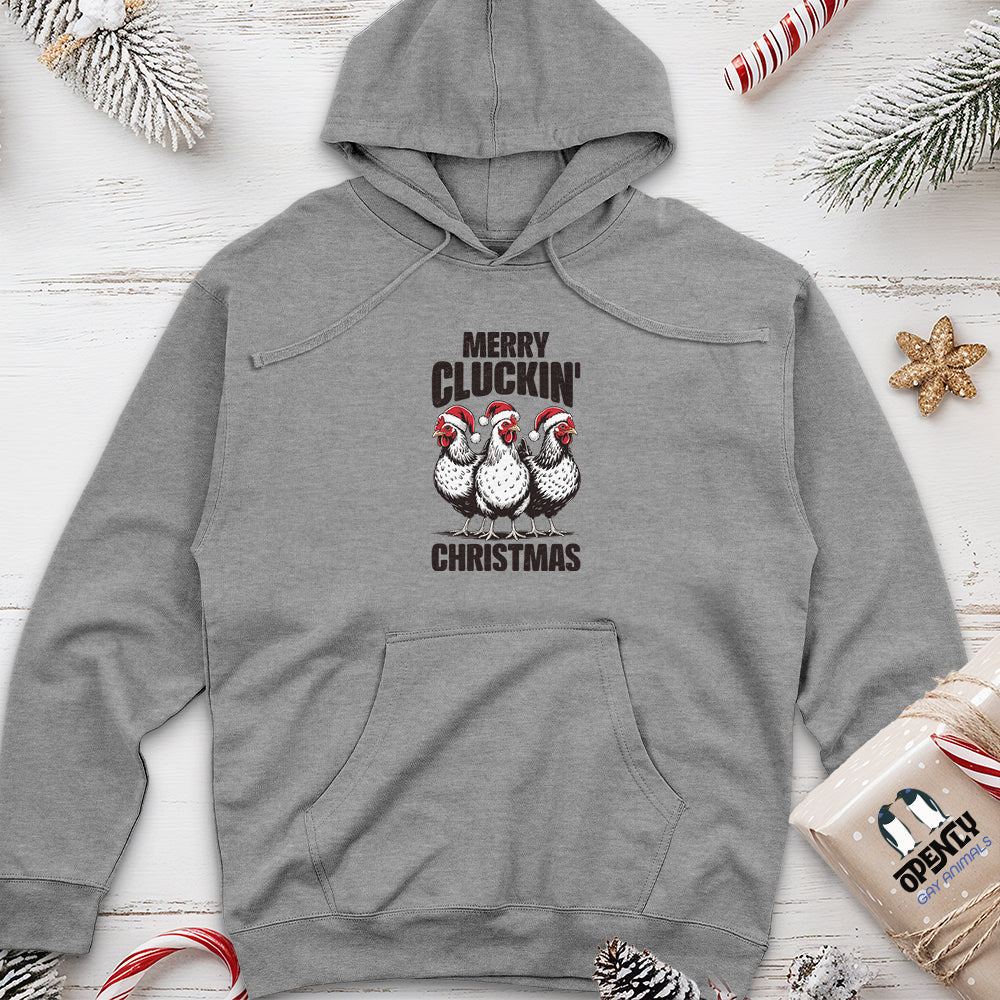 Merry Cluckin Unisex Midweight Hoodie