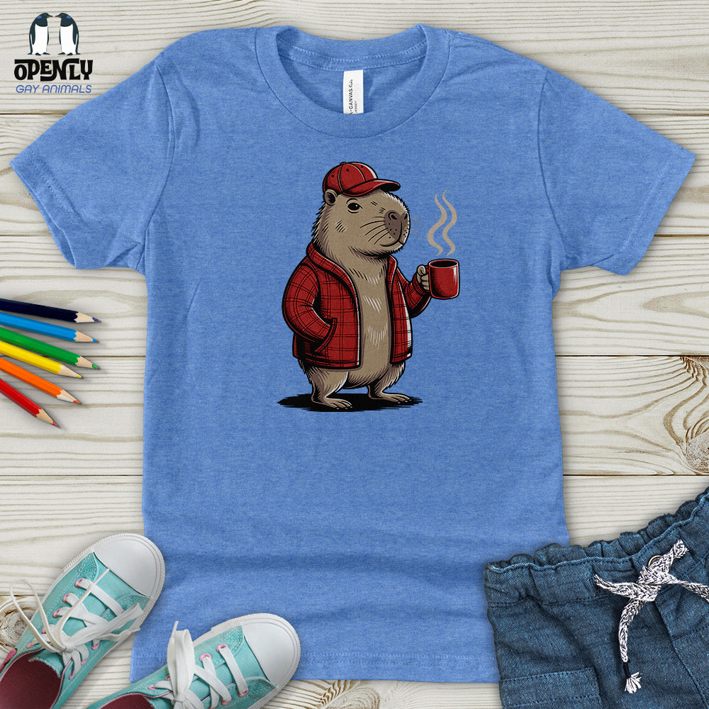 Caffeinated Capybara Youth T-Shirt