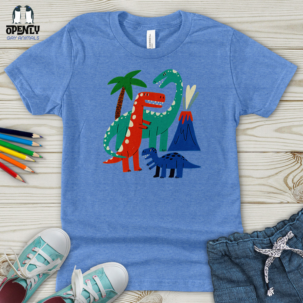 Cartoon Dinosaurs Youth T-Shirt