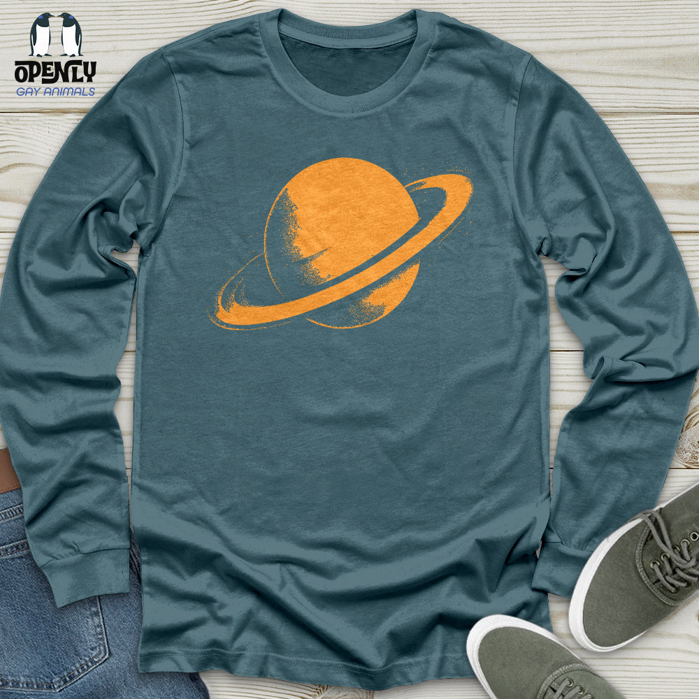 Saturn Planet With Rings Unisex Long Sleeve Tee