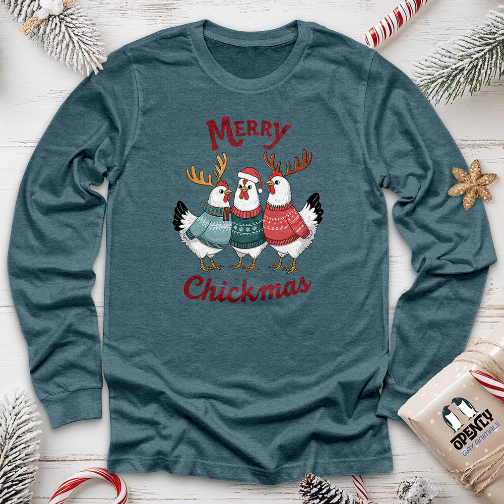 Merry Chickmas Unisex Long Sleeve Tee