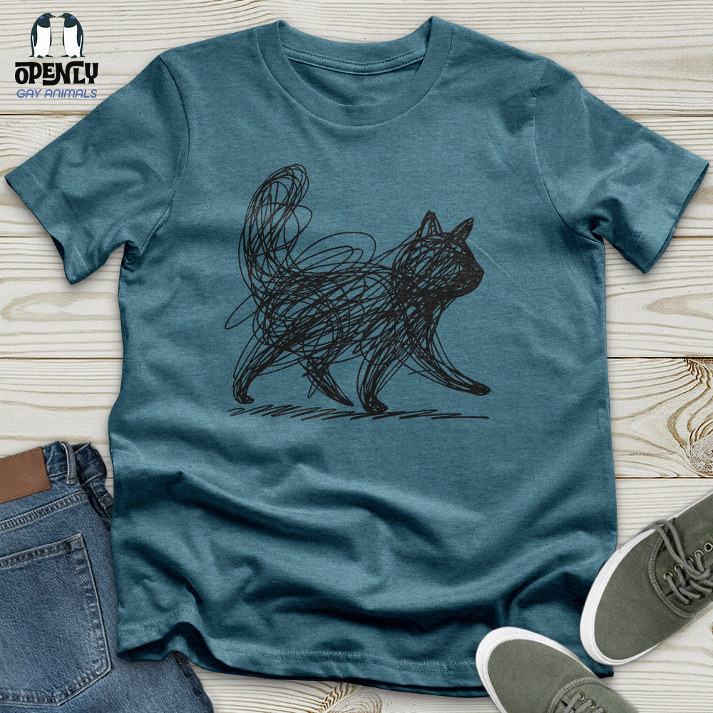 Scribble Cat Unisex T-Shirt