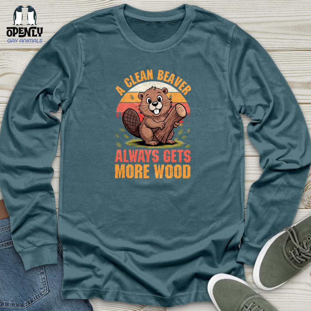 A Clean Beaver Unisex Long Sleeve Tee