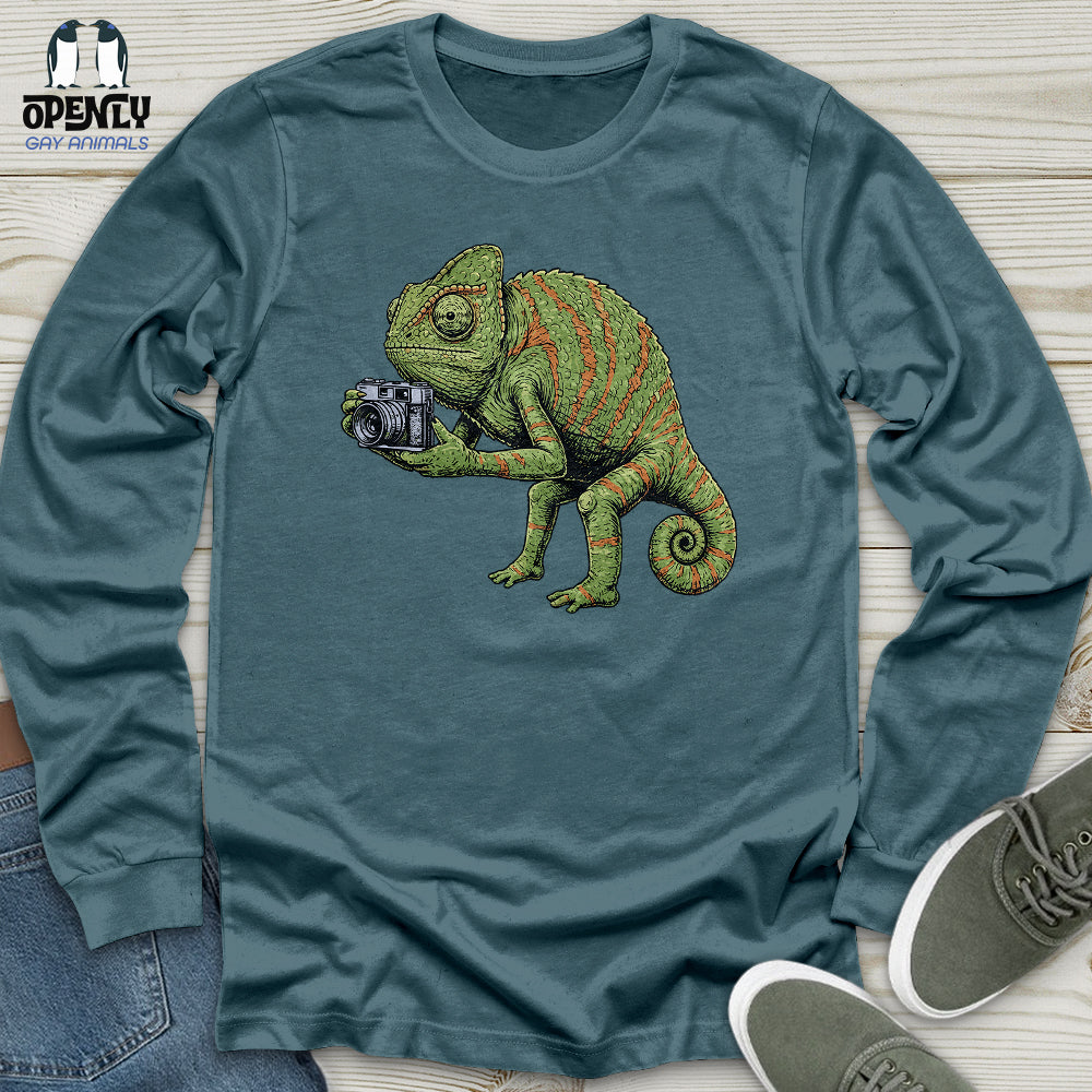 Chameleon Photographer Unisex Long Sleeve Tee