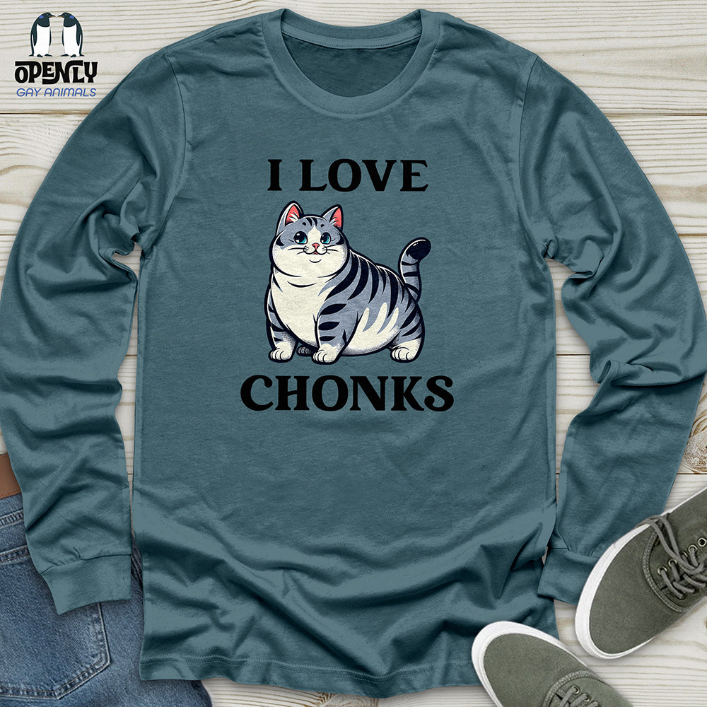 I Love Chonks Unisex Long Sleeve Tee