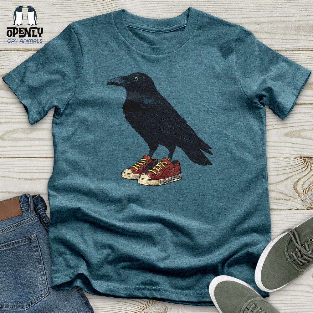 Raven Wearing Sneakers Unisex T-Shirt