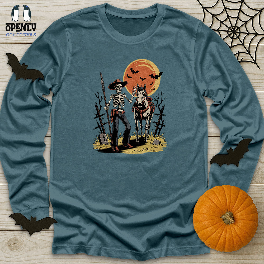 Skeleton Cowboy Unisex Long Sleeve Tee