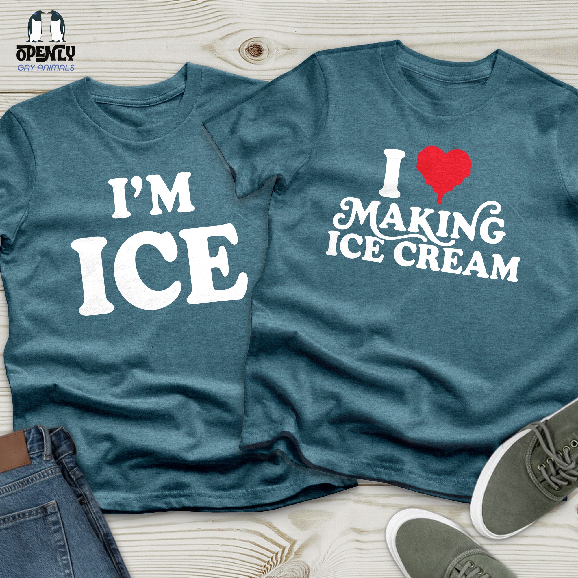 ICE Cream Couple T-Shirt Set