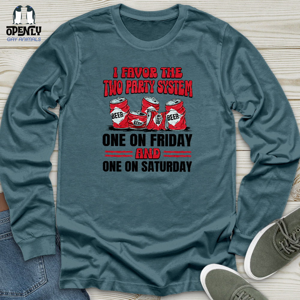 Two Party System Unisex Long Sleeve Tee