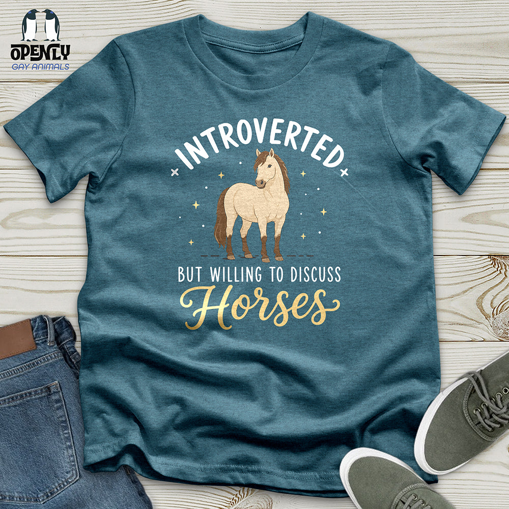 Introverted Horse Badge Unisex T-Shirt
