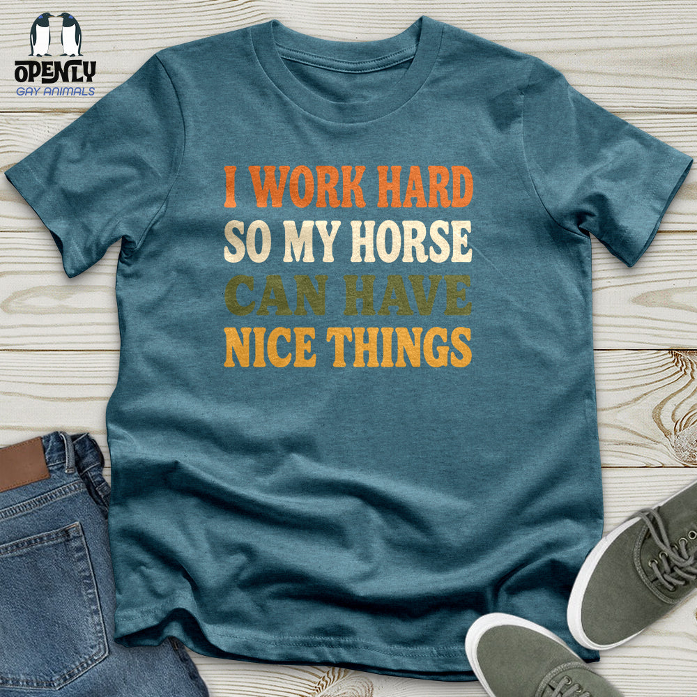 Work Hard Horse Layout Unisex T-Shirt
