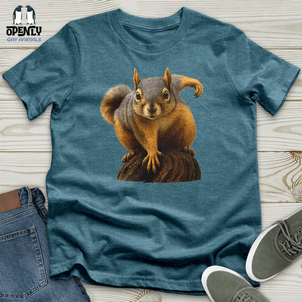 Squirrel on Alert Unisex T-Shirt