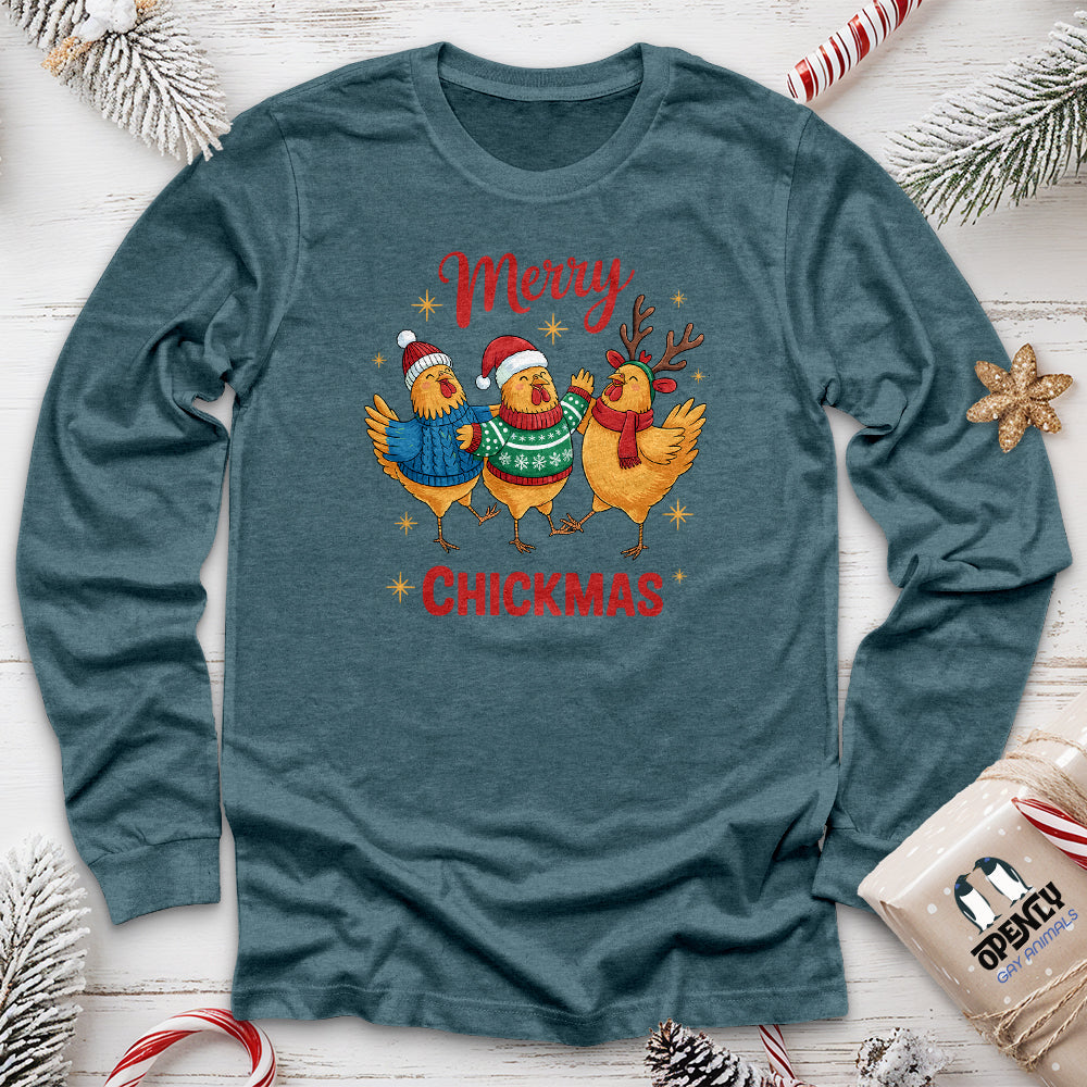 Merry Chickmas Unisex Long Sleeve Tee