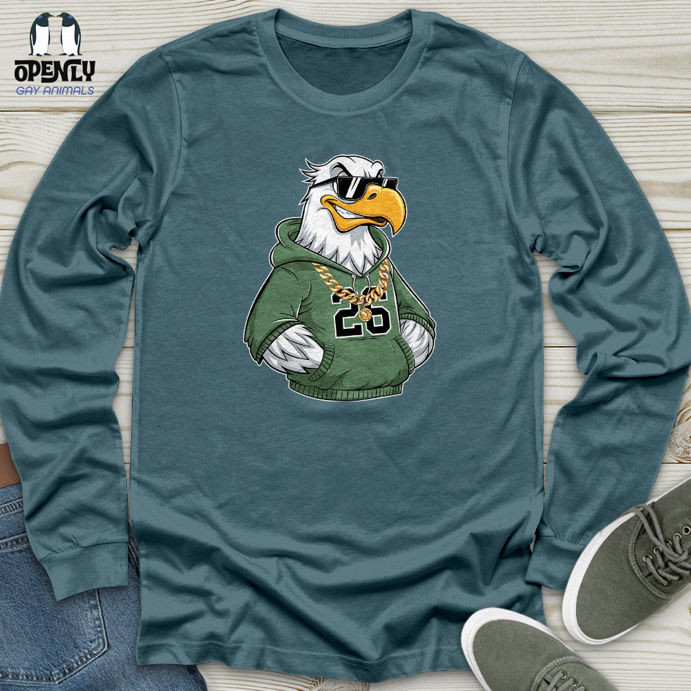 A Cool, Urban-Styled Eagle Unisex Long Sleeve Tee
