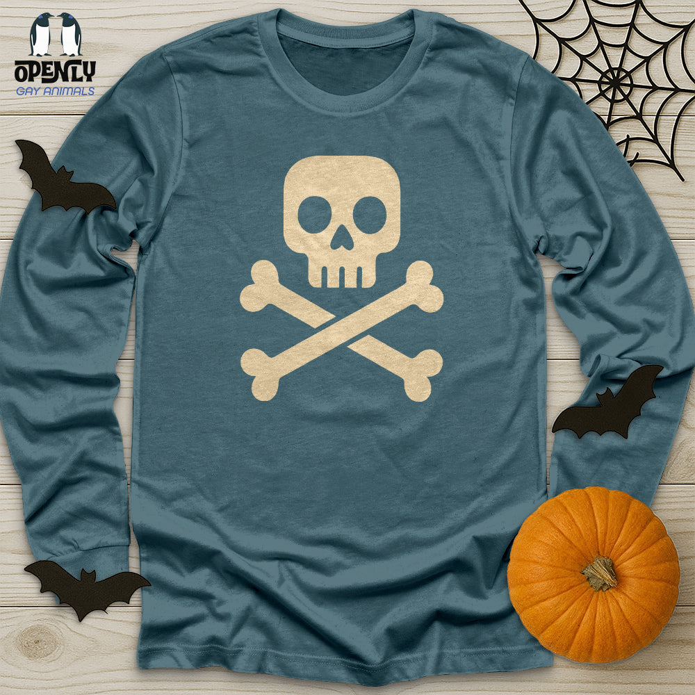 Rock Skull and Bones Unisex Long Sleeve Tee