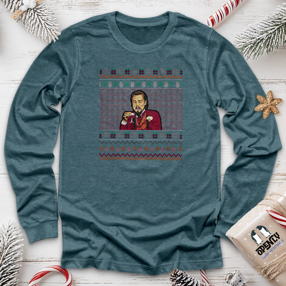 Laughing Leo DiCaprio Meme Unisex Long Sleeve Tee