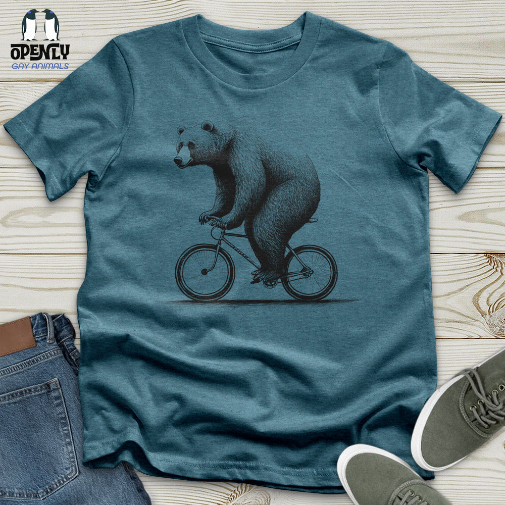 Bear Riding Bike Unisex T-Shirt