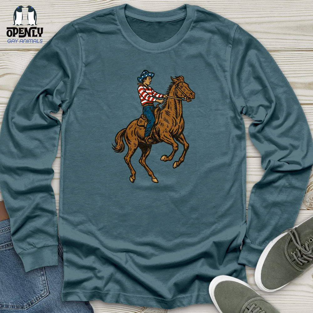 Cowboy 4th of July Unisex Long Sleeve Tee