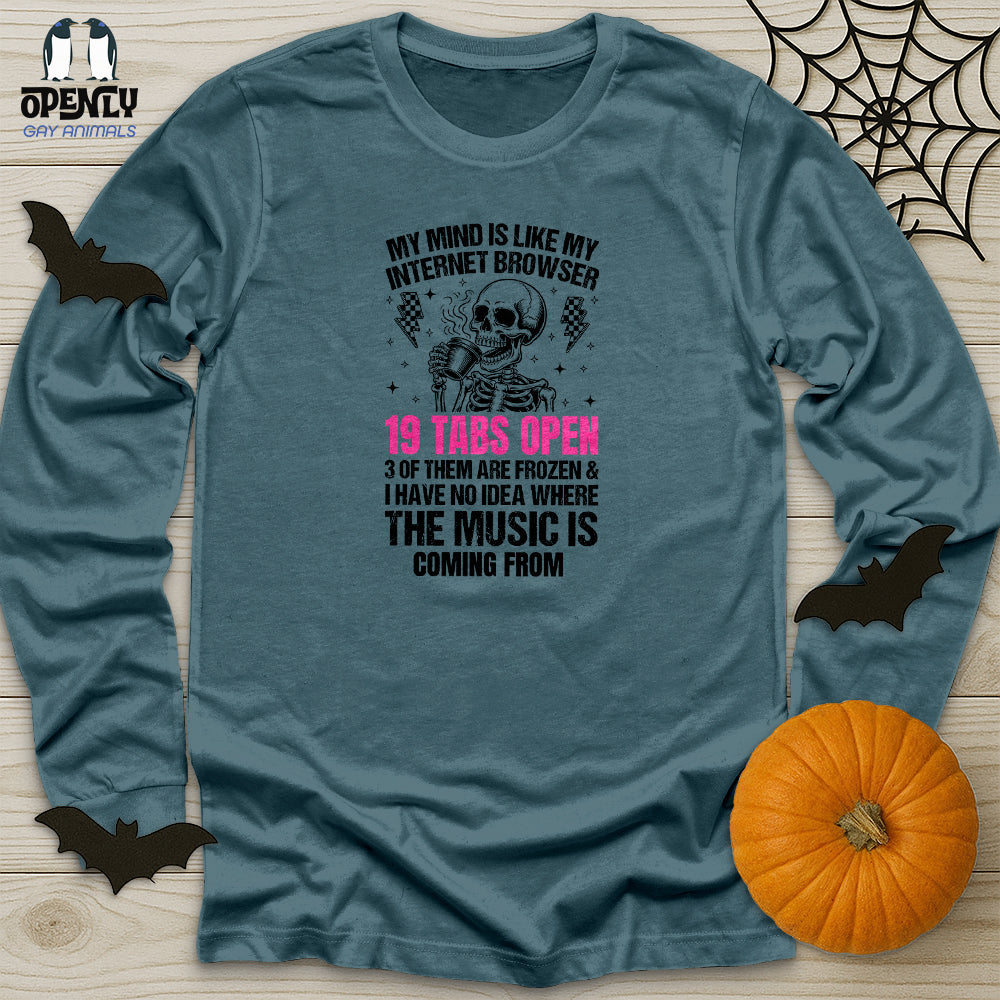 Mind Like a Browser Unisex Long Sleeve Tee